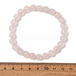 Натуральный розовый мангано кальцит бисер стрейч браслет для женщин&nbsp;BJEW-JB06715