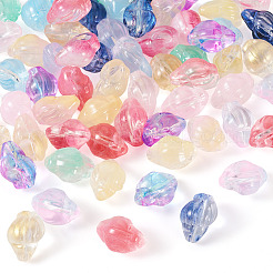 66 шт. 11-цветные прозрачные стеклянные бусины-спрей&nbsp;GLAA-TA0003-18