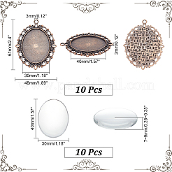 Набор для самостоятельного изготовления овального кулона DIY-PH0020-80