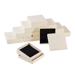 12 шт. картонные бумажные коробки для хранения ювелирных изделий с губкой&nbsp;CON-TA0001-33B
