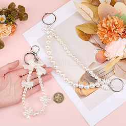 2 шт. 2 стиля абс пластиковый жемчужный кулон украшения&nbsp;AJEW-BBC0002-34