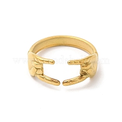 Ионное покрытие (ip) 304 нержавеющая сталь руки открытые манжеты кольца для женщин&nbsp;LS-RJEW-L107-002G