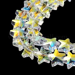 Гальванизируйте прозрачные стеклянные бусины EGLA-Z003-AB01