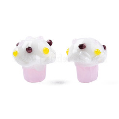 Ручной работы ухабистым Шарики Lampwork LAMP-N029-016