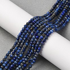 Нитки бусины из натурального ляписа-лазури G-RM241221-B19