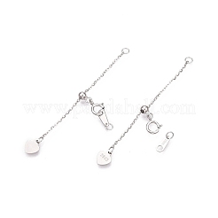 Антикоррозийные 925 удлинители цепи из стерлингового серебра STER-N016-42P