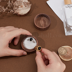 Коробки для хранения круглых деревянных колец с 2 слотом CON-HY0001-05D