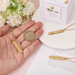 6 шт. ожерелье с подвеской из нержавеющей стали 304&nbsp;NJEW-CA0001-20G