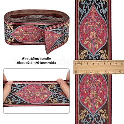 Этническая вышивка полиэстер плоские ленты OCOR-WH0058-98C