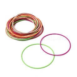 28шт 7 цвета железные пружинные цепи растягивающиеся браслеты BJEW-FS0001-09