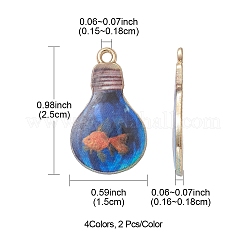 Подвески из сплава эмали 8шт 4 стиля&nbsp;ENAM-YW0003-06