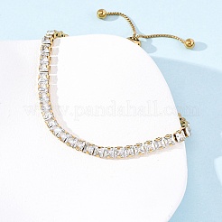 Теннисные браслеты из нержавеющей стали 304 с прозрачными кубическими циркониями BJEW-G754-03G-02