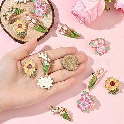 5 шт. 5 стильных креативных брошей из цинкового сплава&nbsp;JEWB-YW0001-11