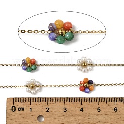 Цепи из нержавеющей стали 304 ручной работы с бусинами CHS-L031-11G-02