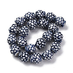 Синие и белые фарфоровые бусы ручной работы нити PORC-I027-13A