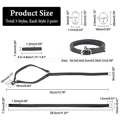 Ahademaker шнурки из искусственной кожи на высоком каблуке&nbsp;DIY-GA0004-22