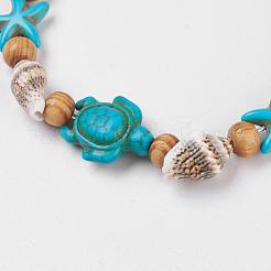 Круглые деревянные стрейч-браслеты&nbsp;BJEW-JB03769