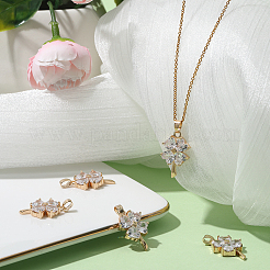 8шт латунные подвески из кубического циркония&nbsp;KK-BBC0008-36