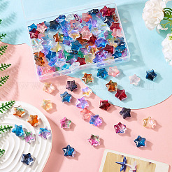 100 шт. 10-цветные прозрачные стеклянные бусины GLAA-TA0012-36