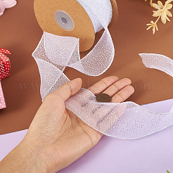 10 ярд блестящей полиэфирной ленты с блестками&nbsp;OCOR-TAC0034-02B