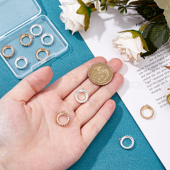 10 шт. 2-цветная гальваническая латунная подвеска-кабошон KK-FH0007-83