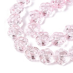 Прозрачные стеклянные бусины гальваническим пряди EGLA-T021-12F