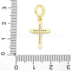 Латунь микропейв кубический цирконий европейские подвески с подвесками KK-D325-16G