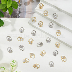 40шт 2 цвета подвески из сплава со стразами FIND-FH0010-64