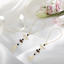 Бабочка и луна 201 нержавеющая сталь подвесные украшения для автомобиля&nbsp;HJEW-PH01764