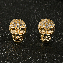 Серьги-гвоздики с черепами из латуни на Хэллоуин&nbsp;OF2093