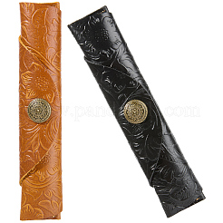 2 шт. 2-цветный пенал из коровьей кожи&nbsp;AJEW-GF0011-77