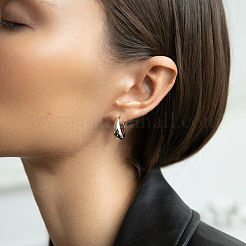 Маленькие серебряные серьги-подвески s925 UO7497