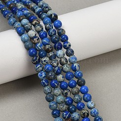 Нити бусин из окрашенного натурального регалита/императорской яшмы/морского осадка яшмы G-B124-C04-02