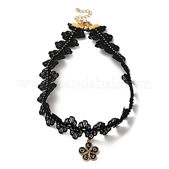 Ожерелья-чокеры из полиэстера NJEW-M210-01A