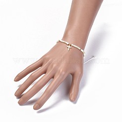 Браслеты из гальванического бисера BJEW-JB04311-06