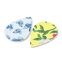 Бабочка/цветок/капля из искусственной кожи большие подвески FIND-X0010-12