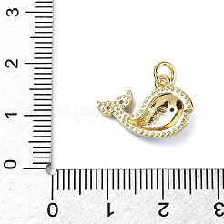 Латунные микропаве прозрачные подвески с фианитом&nbsp;KK-F925-01G