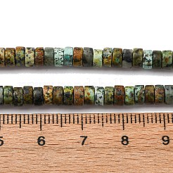 Бусы натуральная африканская бирюза (яшма) G-L624-I04-2x4mm