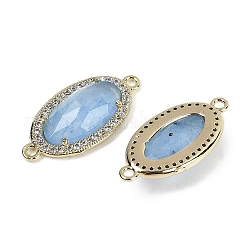 Окрашенный натуральный белый нефрит овальные граненые звенья&nbsp;G-B126-06G-01