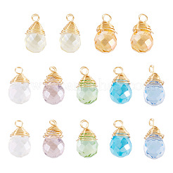 20шт стеклянные подвески&nbsp;PALLOY-TA00240