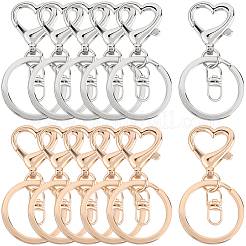 20 шт. 2-х цветные застежки для брелка из цинкового сплава&nbsp;FIND-SP0004-25