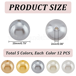 1 комплект бусинок из абс-пластика с имитацией жемчуга FIND-PH0009-70