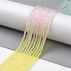 Прозрачный градиент цвета стеклянные бусины пряди&nbsp;GLAA-G101-2mm-17