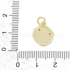 Латунные микропаве прозрачные подвески с фианитом KK-G522-07G