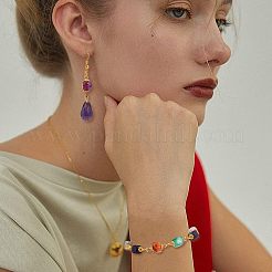 80 шт. 5-х цветные подвески-коннекторы из натурального агата FIND-HY0001-39