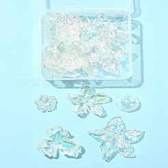 20 шт. 5 стиля УФ-покрытие акриловые бусины колпачки TACR-FS0001-60