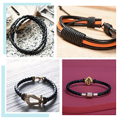 Однослойный круглый плетеный шнур из искусственной кожи. LC-WH0003-10A