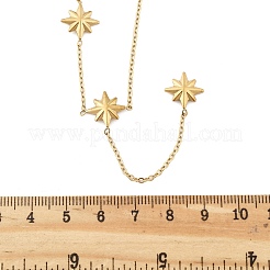 Подвеска в виде звезды из нержавеющей стали 304 и ожерелья для женщин NJEW-Q026-01G