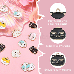 32шт 8 стиля подвески из сплава с эмалью&nbsp;ENAM-CJ0003-20