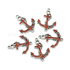 Якорь античный серебряный тон сплав горный хрусталь звенья соединители&nbsp;ALRI-N024-03D